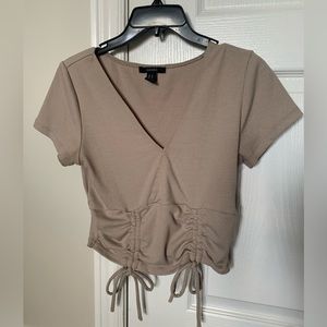 forever 21 beige crop top